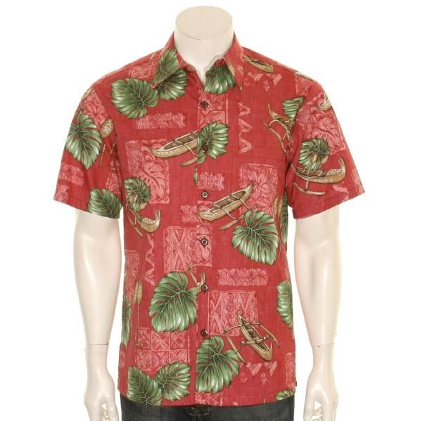 Canoe Reverse Red Unique Design Hawaii Shirt Ha53134