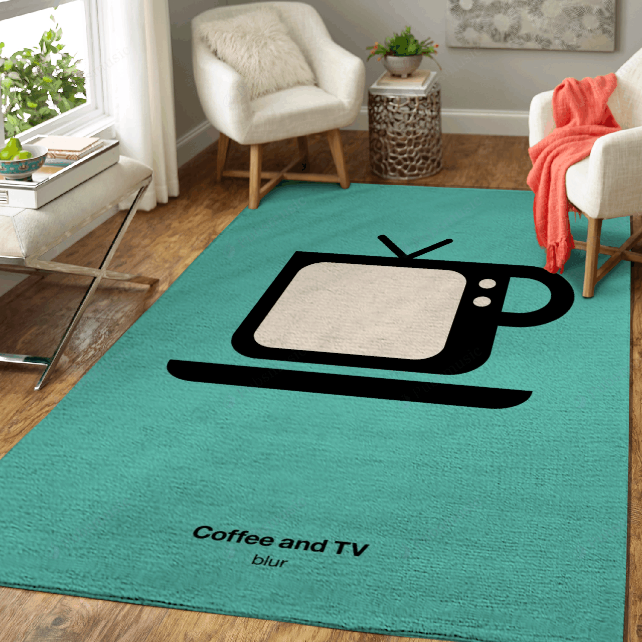 Coffee and TV – Music Art For Fans Area Rug Carpet