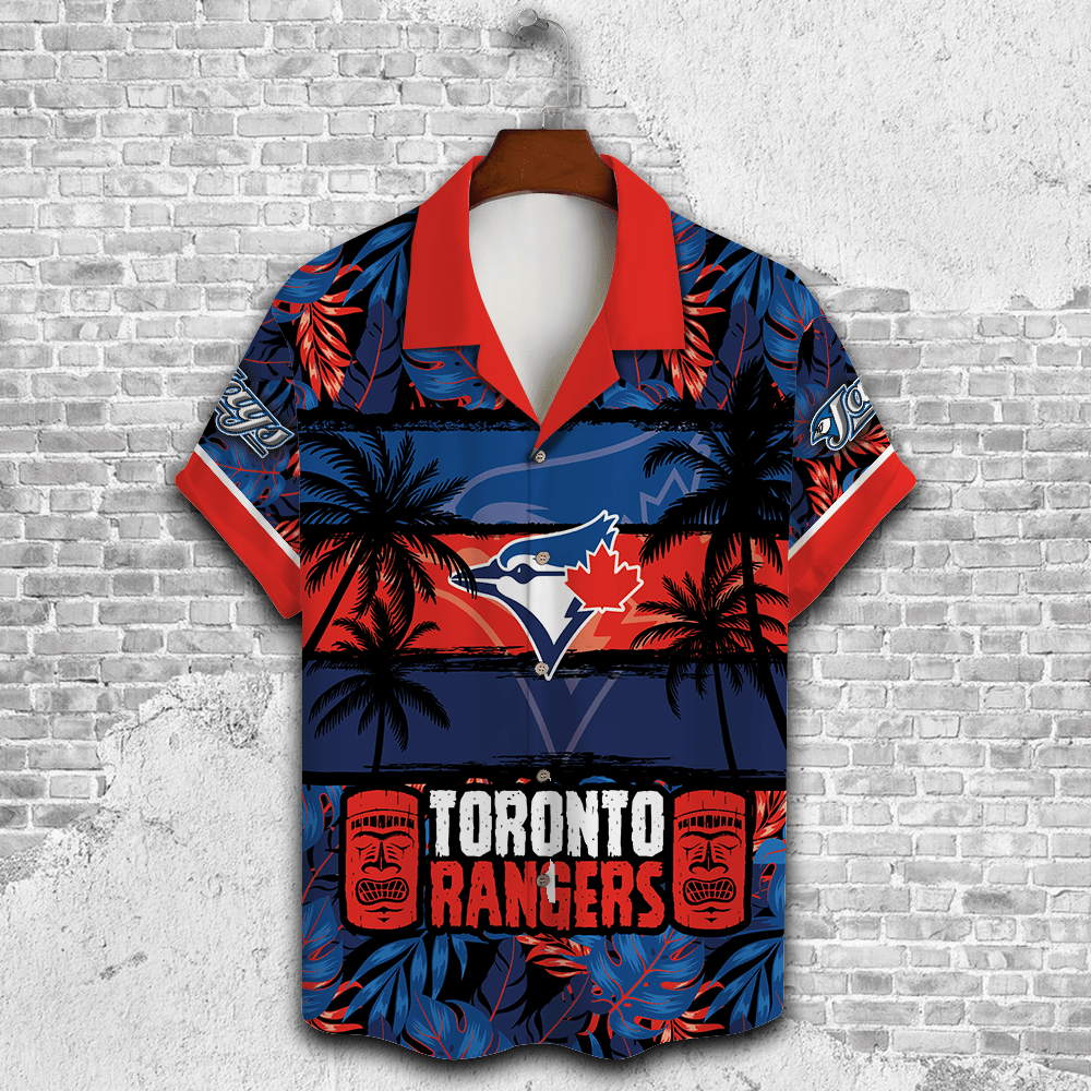 Toronto Blue Jays Palm Tree Aop Hawaiian Shirt V31