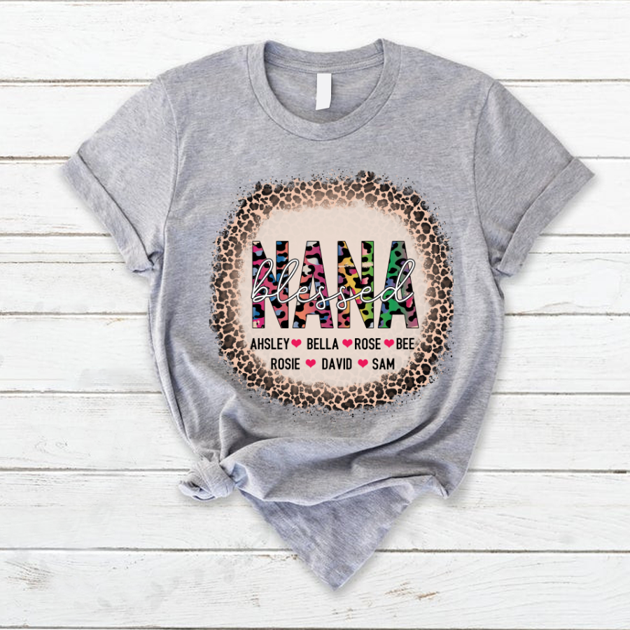 Blessed Nana Leopard T-Shirt