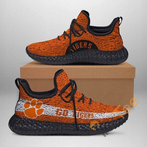 Clemson Tigers Custom Shoes Personalized Name Yeezy Sneakers