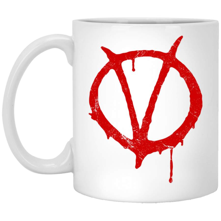 V for Vendetta Symbol Vintage Mug White Mug