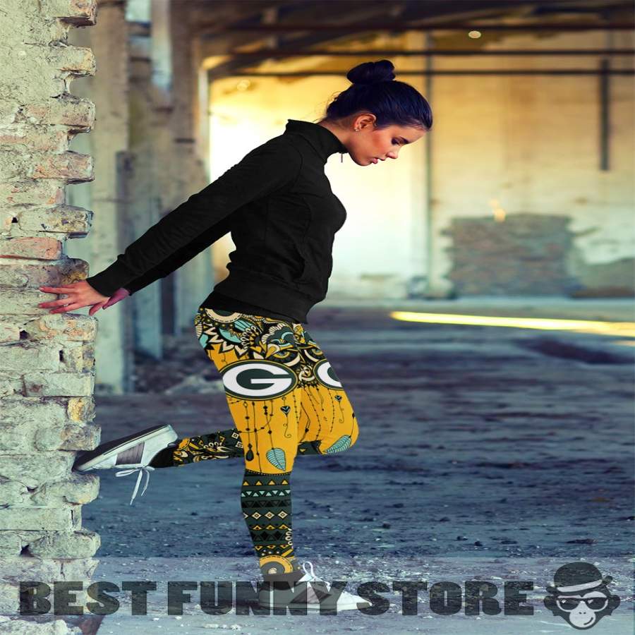 Simple Boho Green Bay Packers Leggings