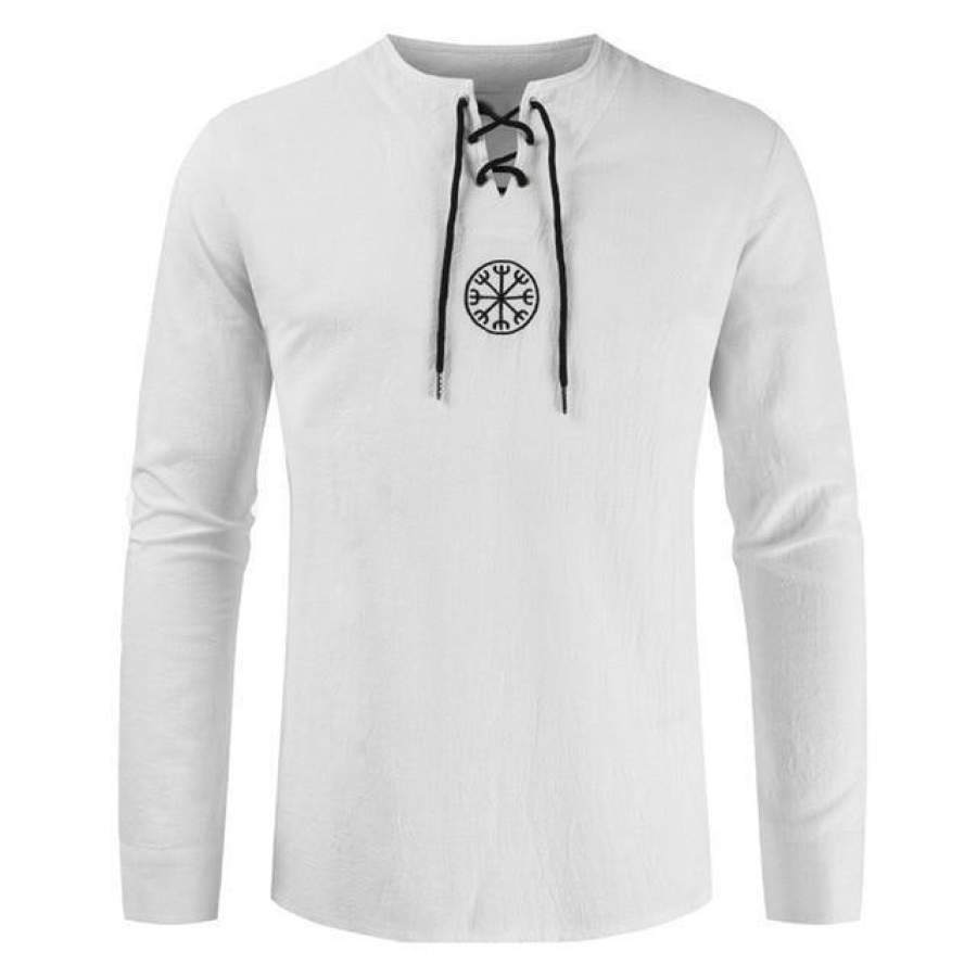 2020 New Unique Design Vintage Style Viking Ragnar V Neck Long Sleeve