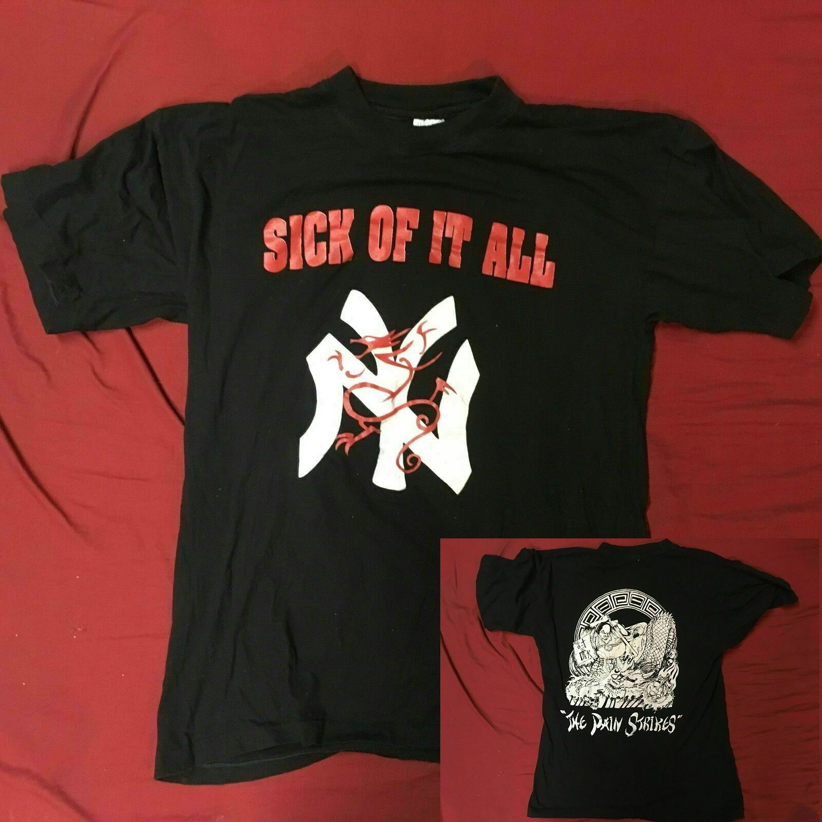 Sick Of It All The Pain Strikes Nyhc Vtg O.G. 1995 T-Shirt