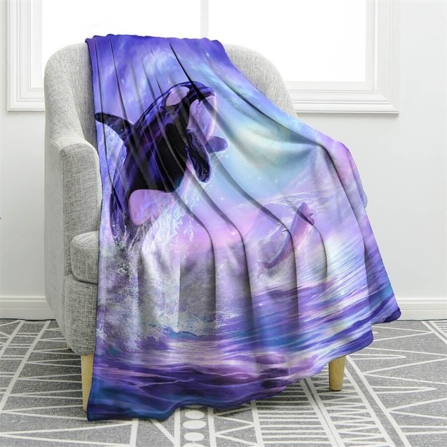 Whale Clh1612185F Sherpa Fleece Blanket