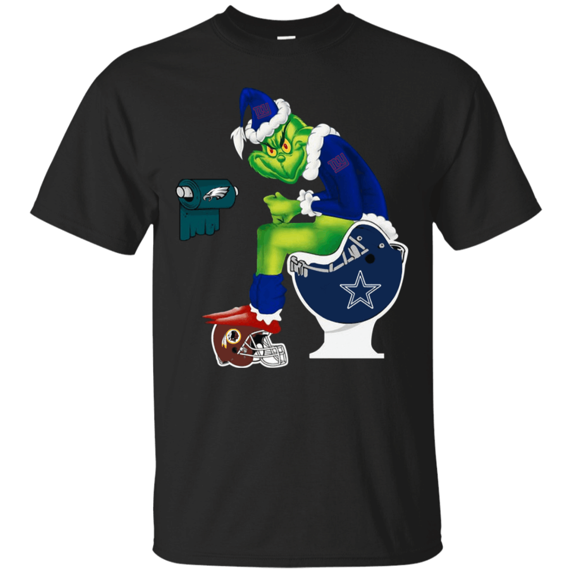 New York Giants Grinch Cowboys Toilet Redskins Helmet Eagles Paper Shirt New York Giants Grinch Cowboys Toilet Redskins Helmet Eagles Paper Shirt