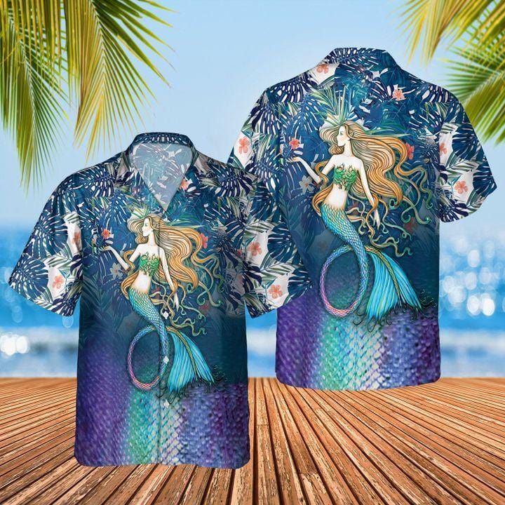 Legend Of Sea Mermaid Aloha Hawaii Shirts Dh Ha66269