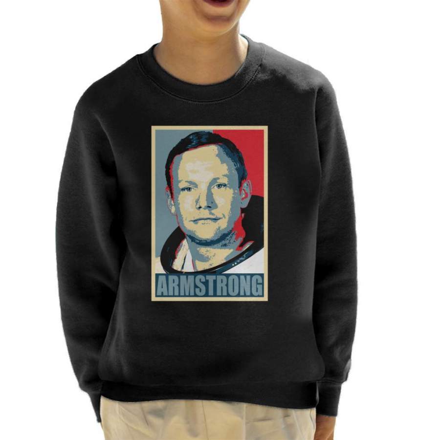 Neil Armstrong Campaign Poster Mix Kid’s Sweatshirt