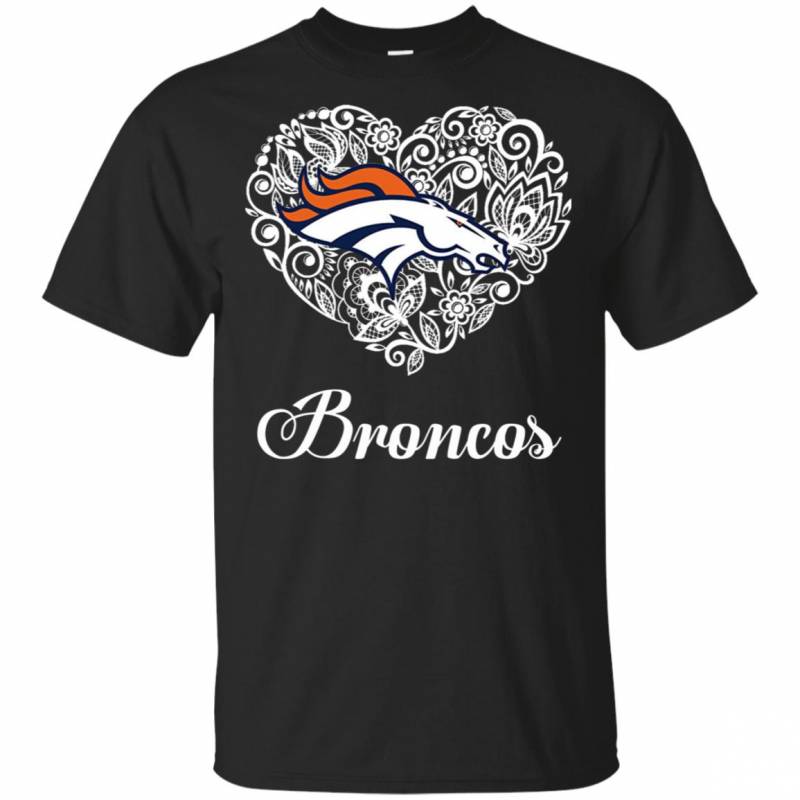 Denver Broncos Lace Heart Shirts