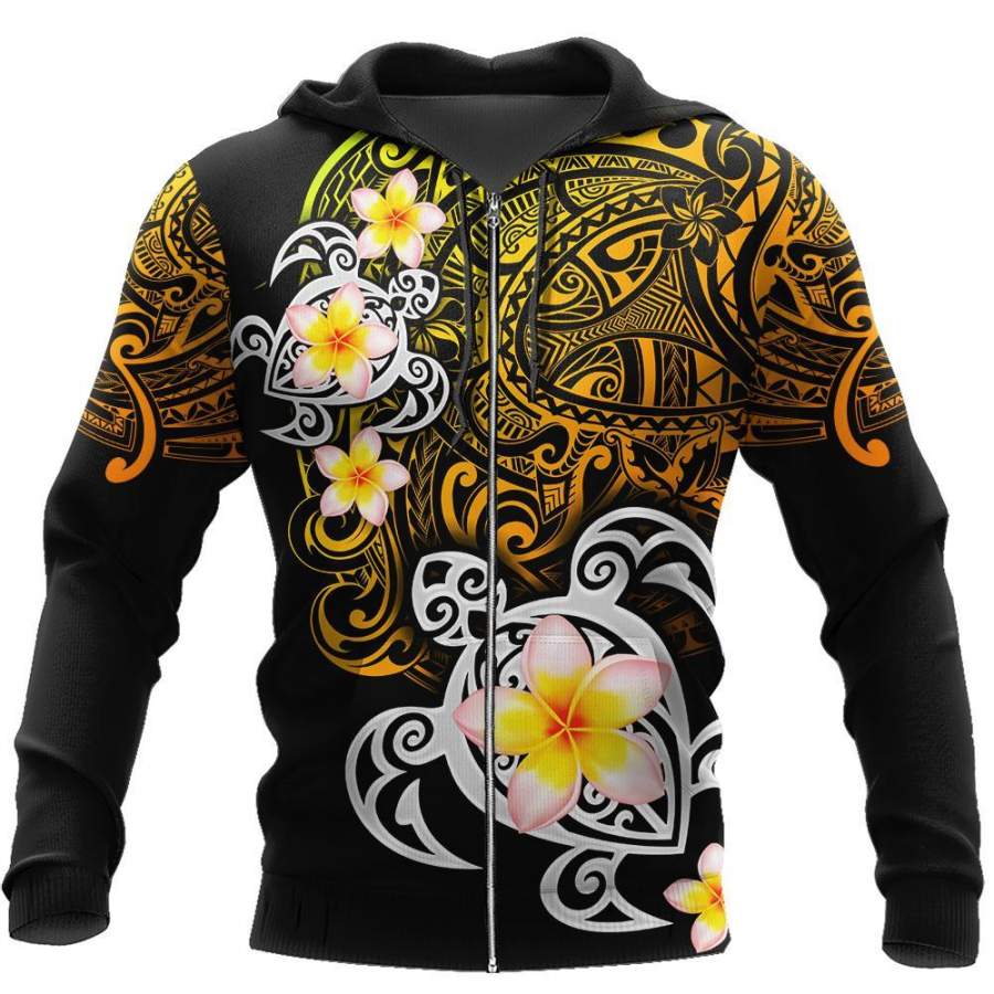 Amazing Polynesian Tattoo Turtle Hoodie-ML