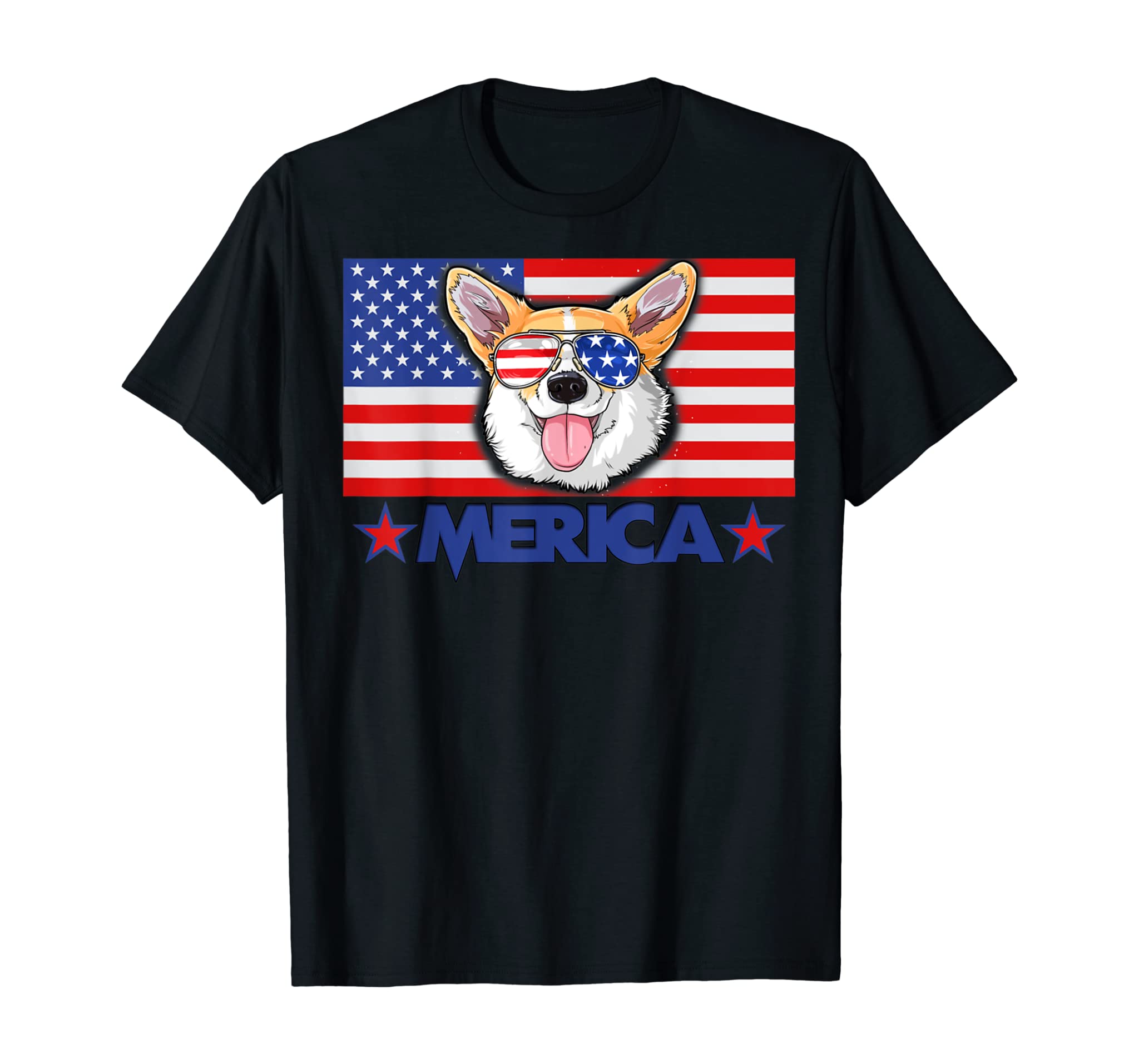 Funny Corgi Dog Merica 4th of July Independence Day t shirt