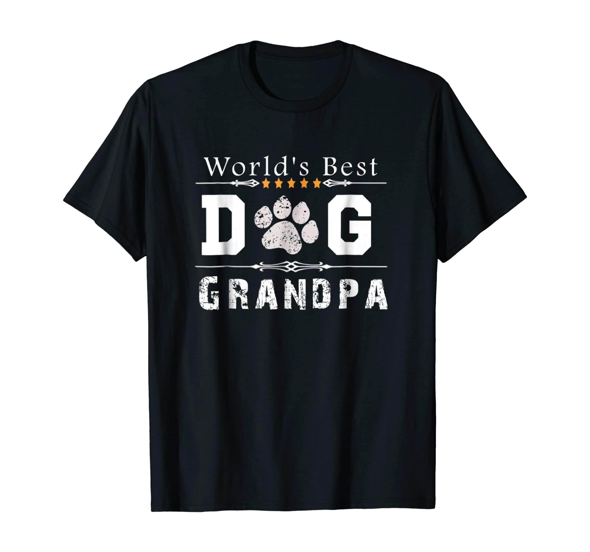 Mens World’S Best Dog Grandpa T-Shirt