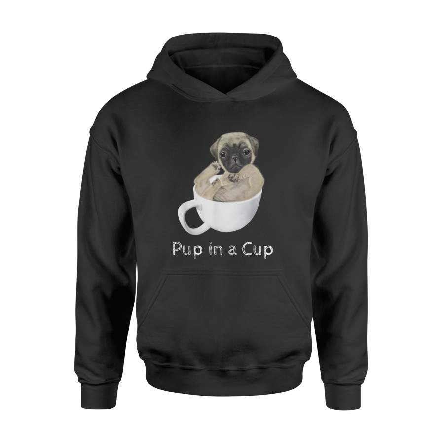 Pug puppy in a teacup dog – Standard Hoodie