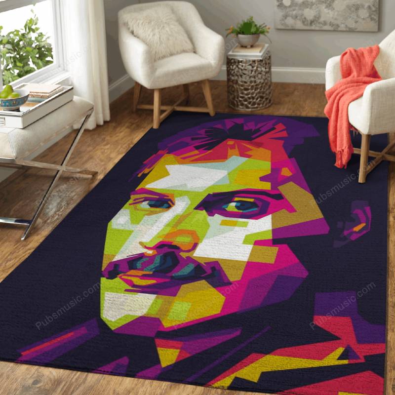 Freddie Mercury – WPAP Pop Art Portrait Area Rug Carpet