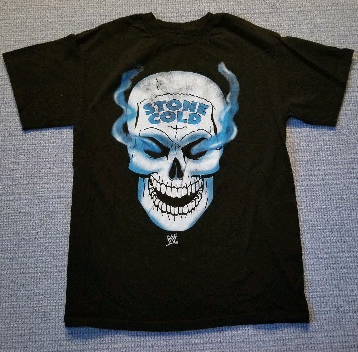 Wwe Stone Cold Steve Austin Smoking Skull Black Shirt