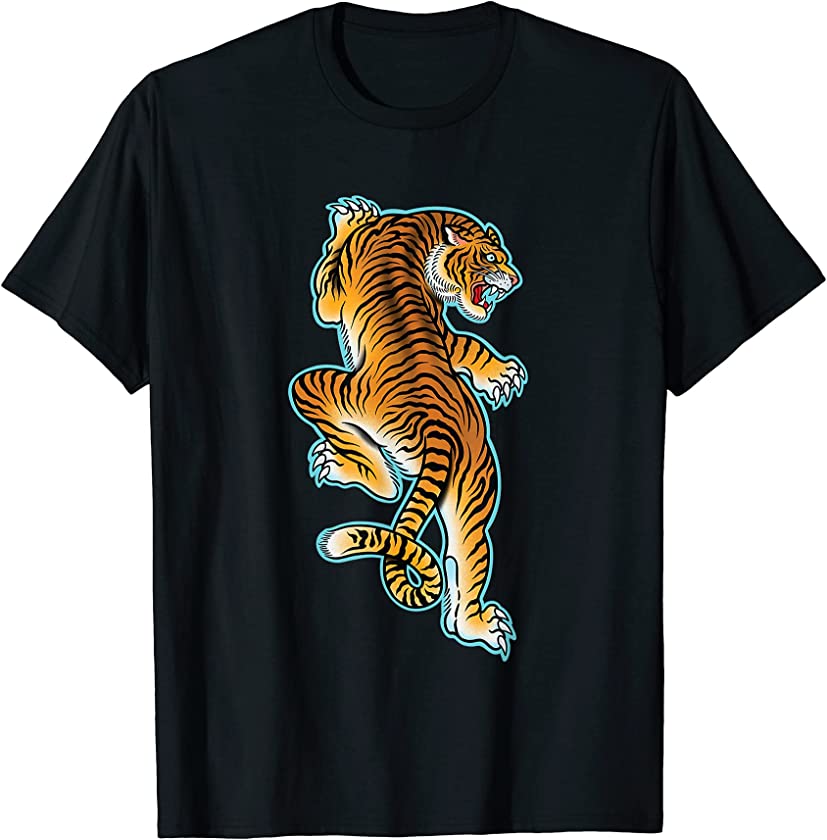 Tiger, Traditional Tattoo Graphic T-Shirt