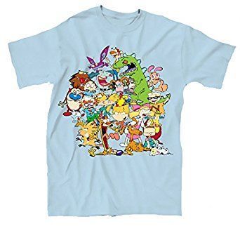 Cartoon Network Nickelodeon 90 S Toons Party Rugrats Ren Stimpy Monsters Adult Shirt