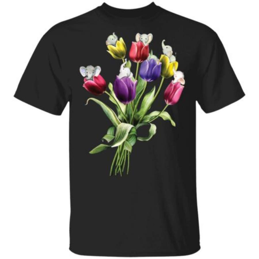 Elephant Tulip flowers shirt, sweatshirt, hoodie