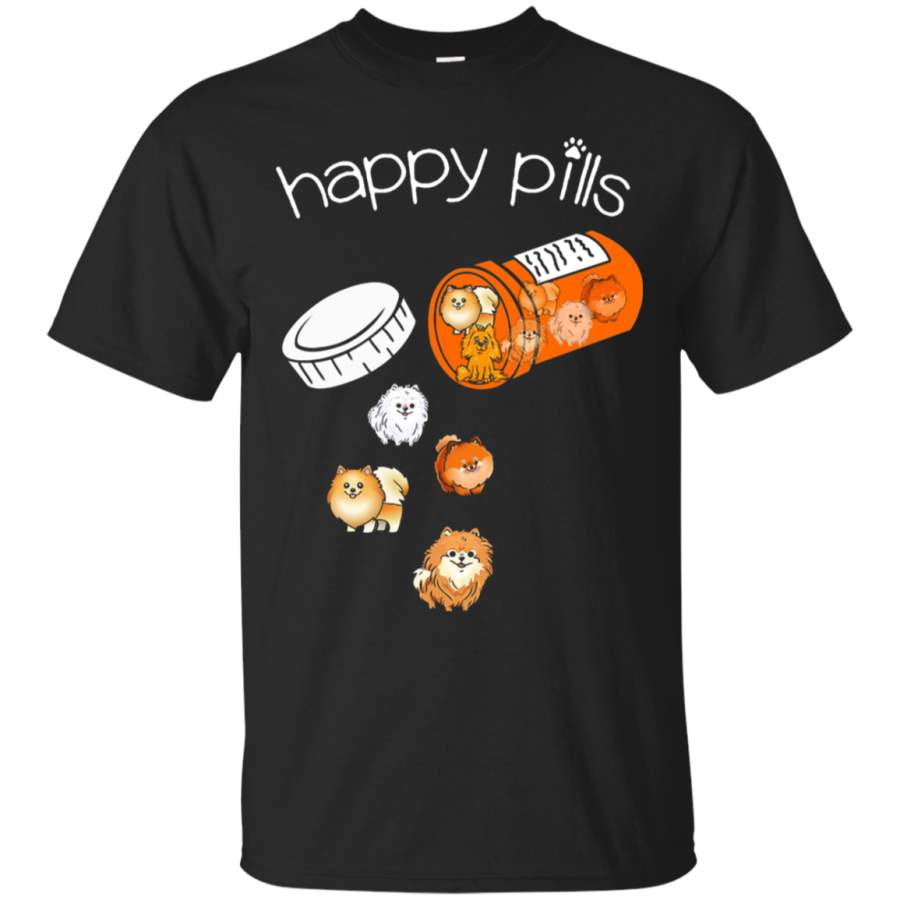 Happy Pills Daily Dose Of Pomeranian For Dog Lover T-Shirt