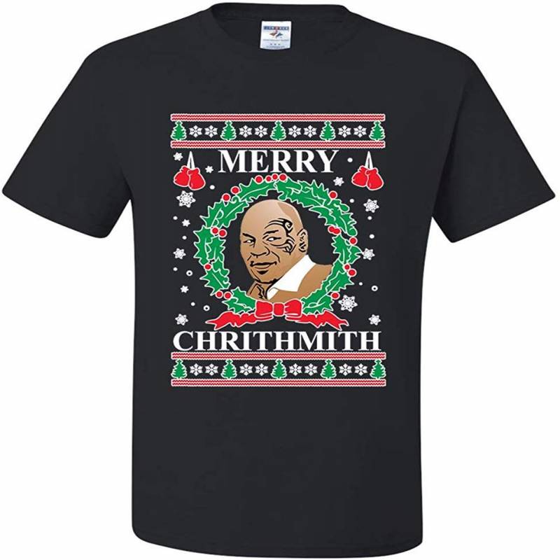 Ugly Christmas T-shirt Mike Tyson Merry Chrithmith Men’s Tee Shirt