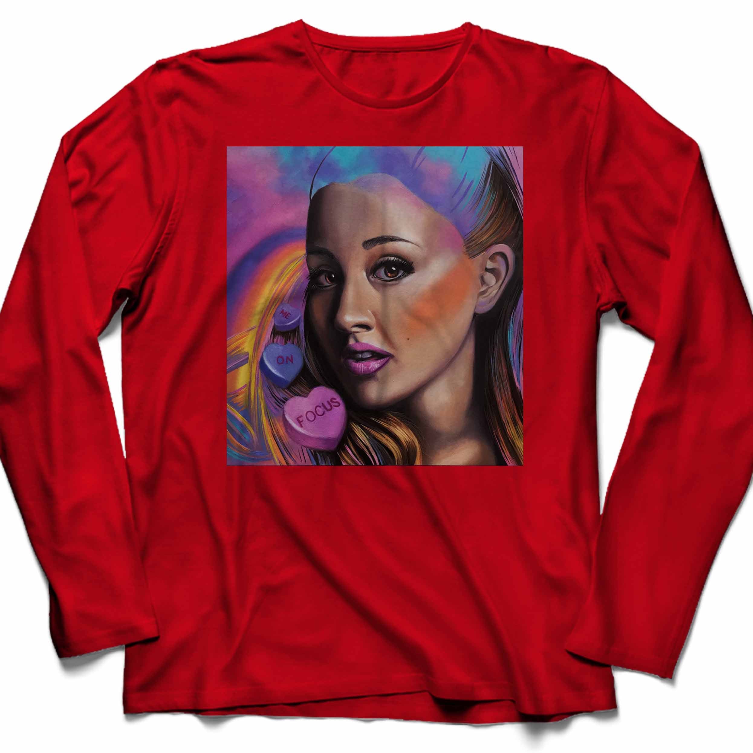 Ariana Grande Me On Focus Art Unisex Long Sleeve T-Shirt Tee