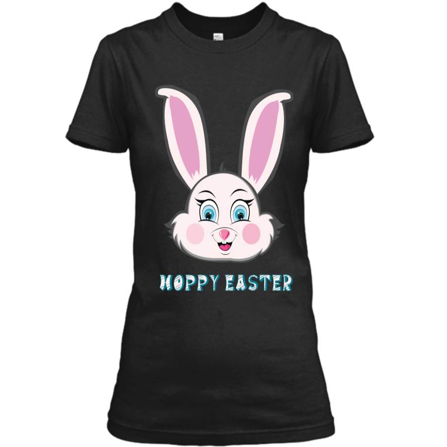 Cute Bunny Easter Day Shirt for Women and Kids1 Ladies Custom