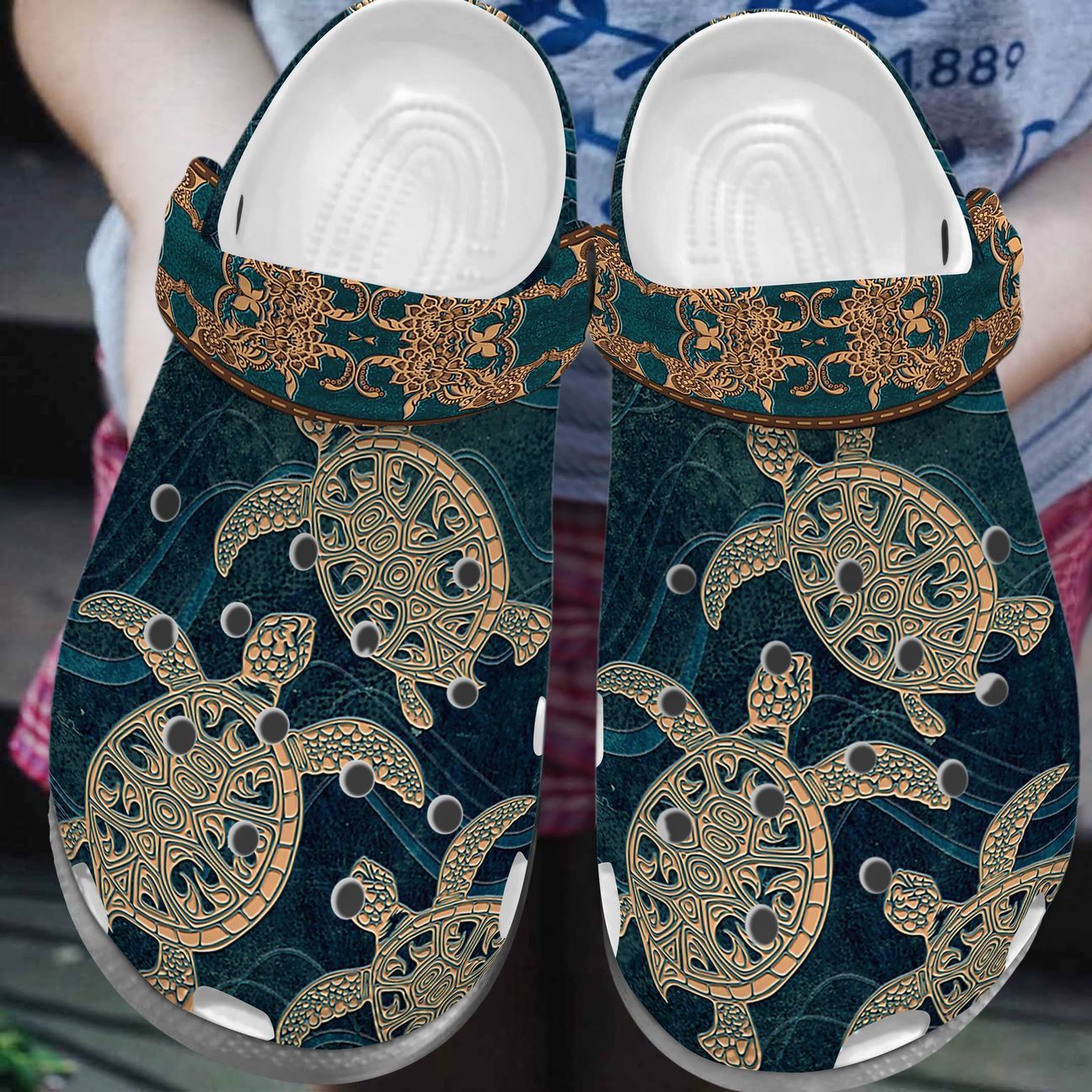 Turtle Personalize Clog, Custom Name, Text, Fashion Style For Women, Men, Kid, Print 3D