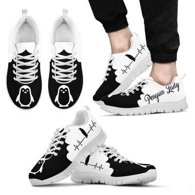 Penguin Lady Black White Sneakers Shoes