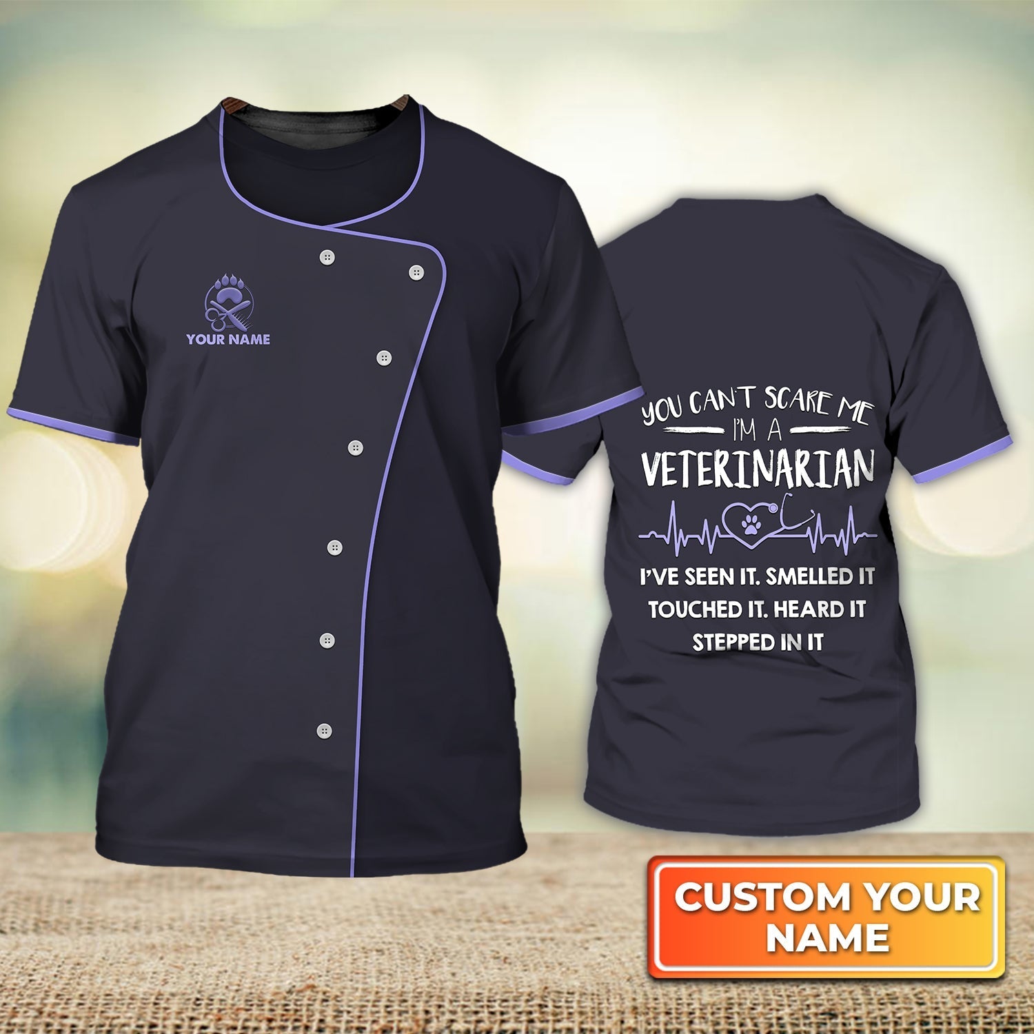 Personalized 3D All Over Printed Veterinarian Shirts You Can’T Scare Me Veterinarian Uniform