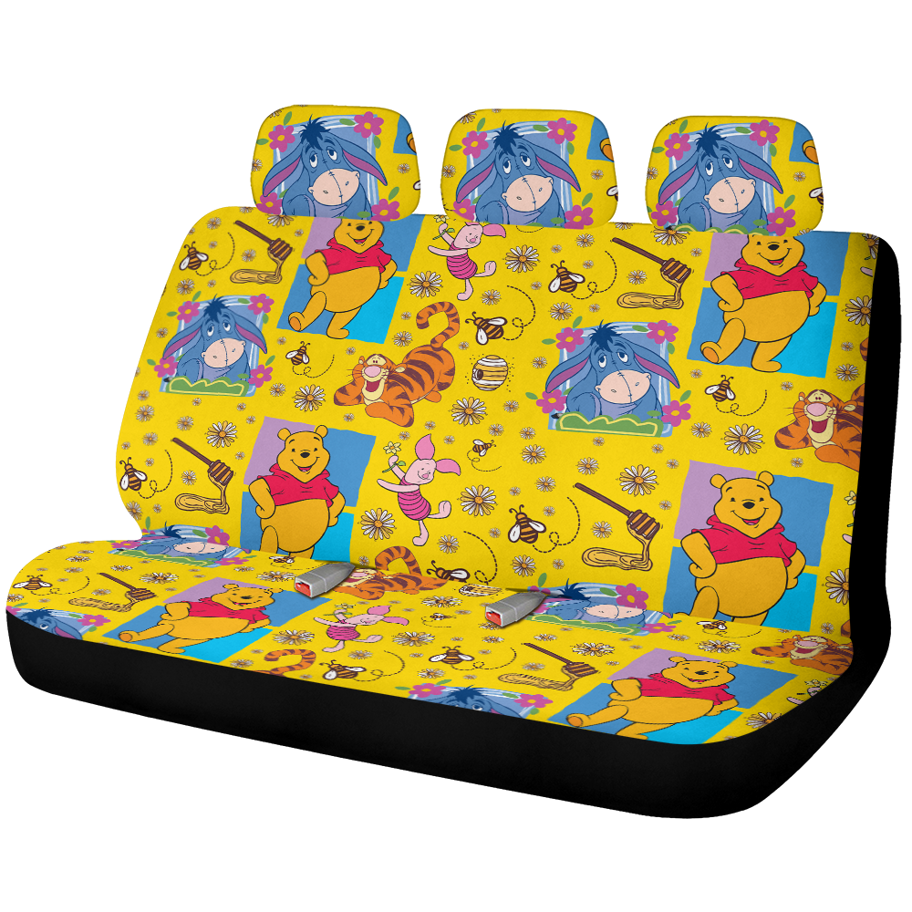 Winnie The Pooh Car Back Seat Covers Decor Protectors