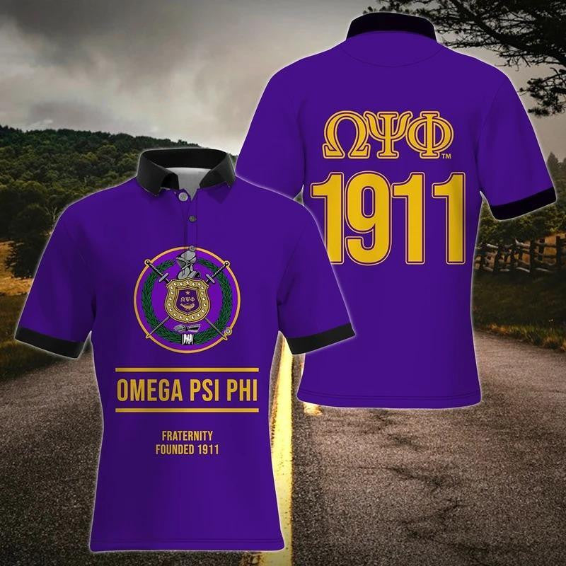 Fraternity Polo – Omega Psi Phi Fraternity Founded 1911 Polo Shirt