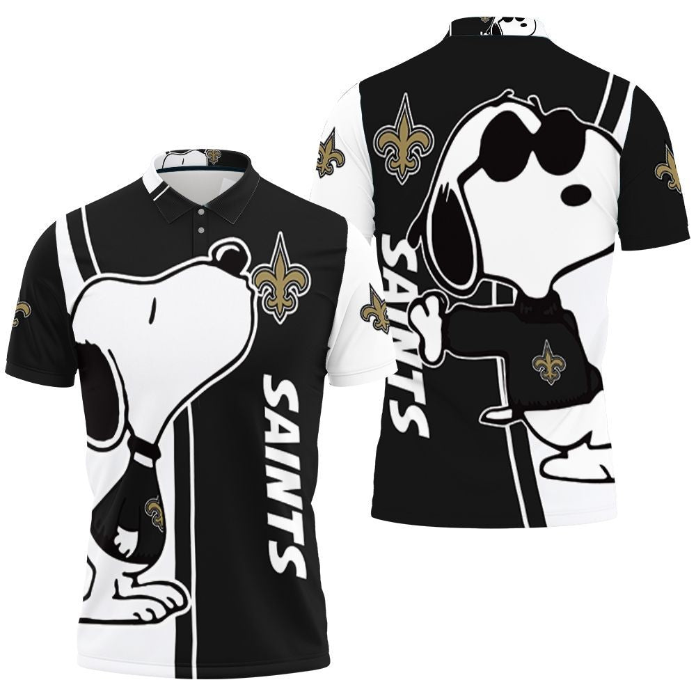 New Orleans Saints Snoopy Lover 3D Printed Polo Shirt