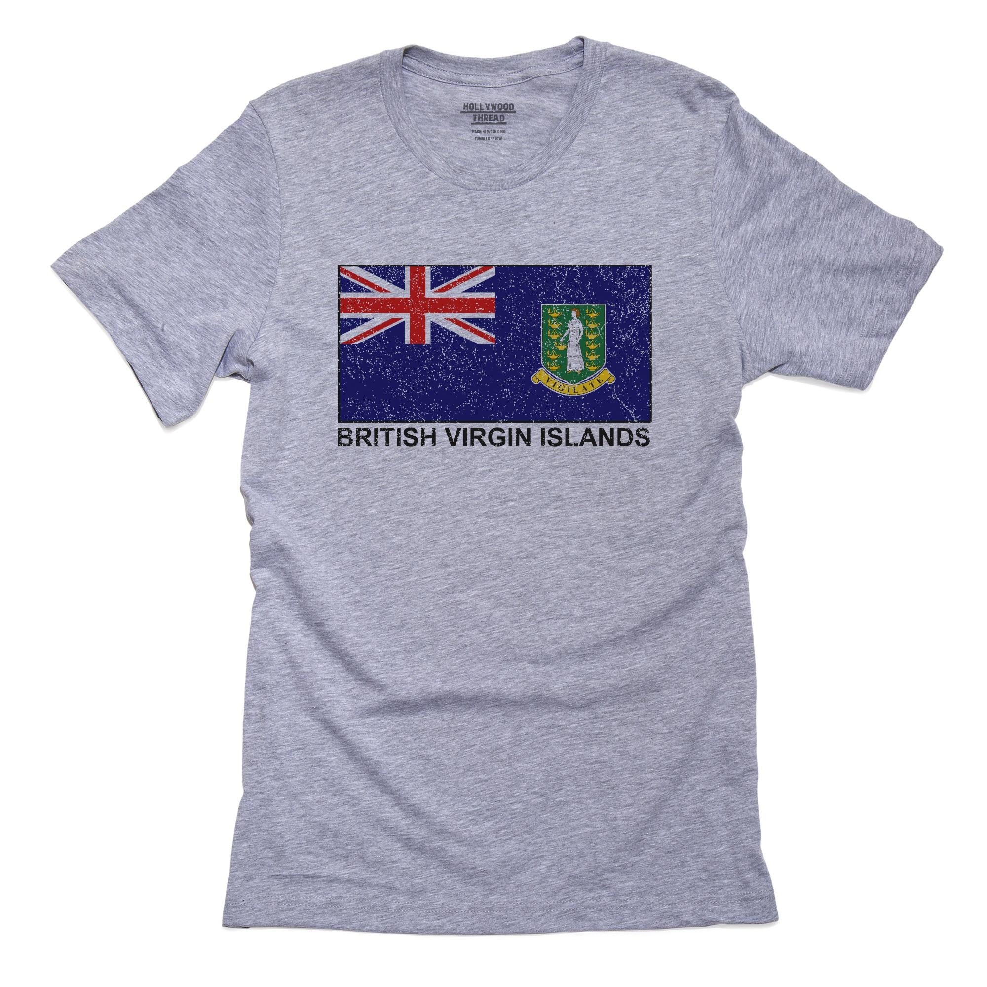 British Virgin Islands BVI Flag – Special Vintage Edition T-Shirt, Framed Print, Pillow, Golf Towel