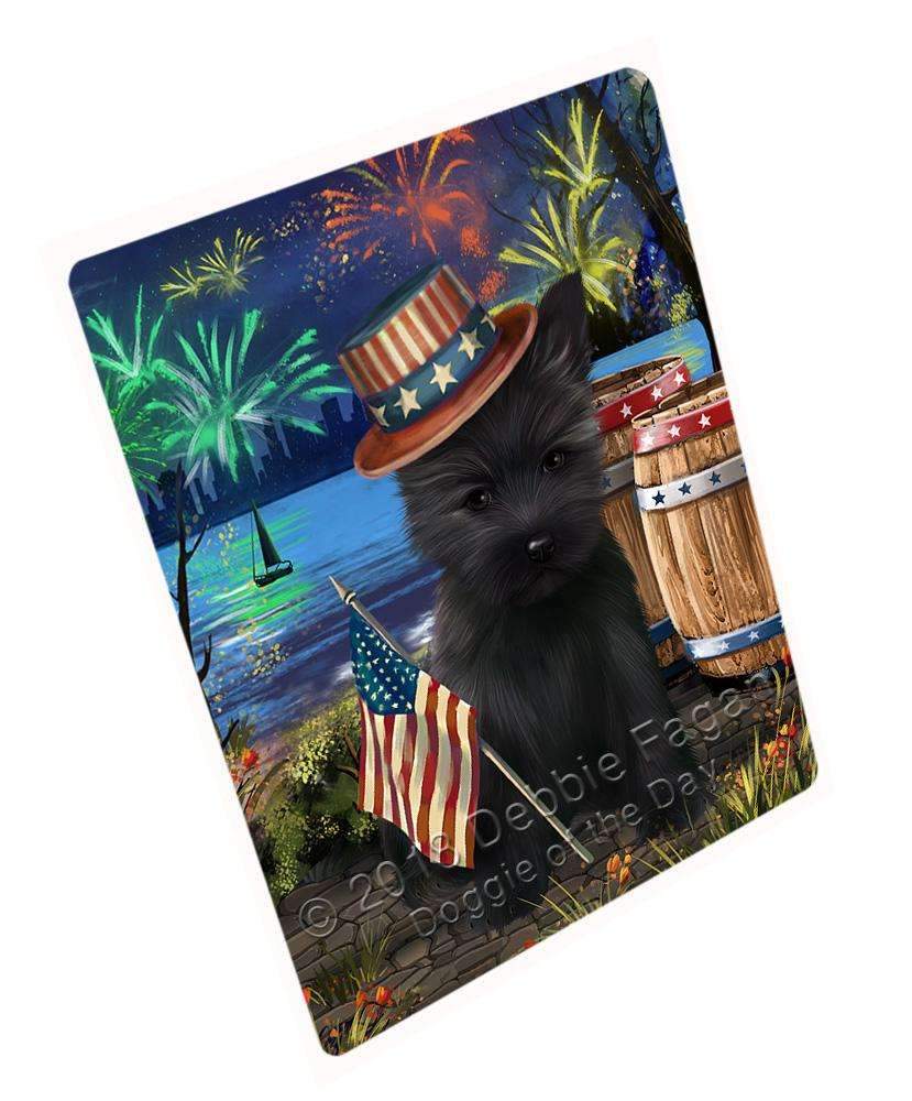 4Th Of July Independence Day Fireworks Cairn Terrier Dog At The Lake Blanket Blnkt74613