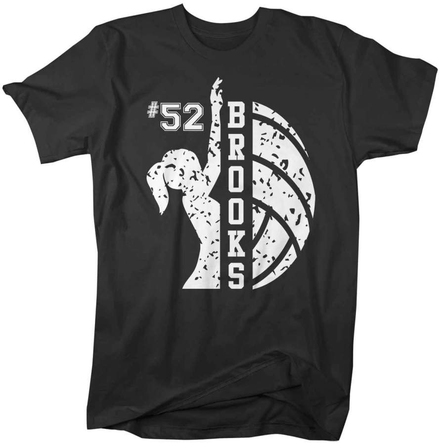 Men’s Personalized Volleyball T Shirt Custom Volleyball Shirts Volleyball Dad T Shirt Personalized Shirts