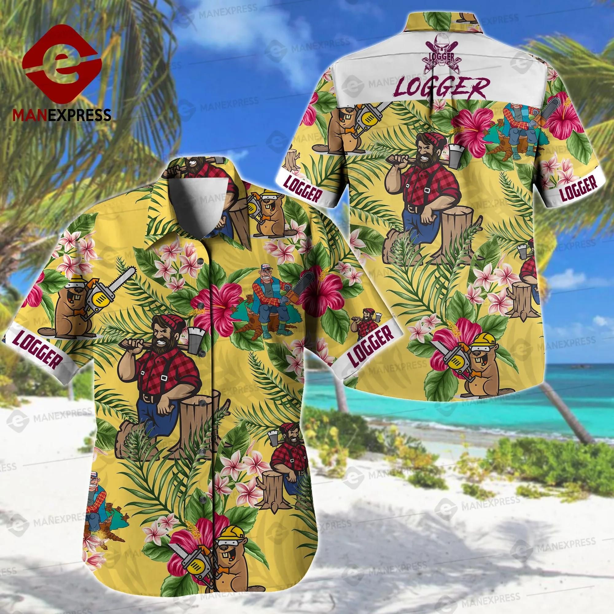 Logger Aloha Hawaii Shirt Colorful Short Sleeve Summer Beach Casual For Men And Women Ha92233