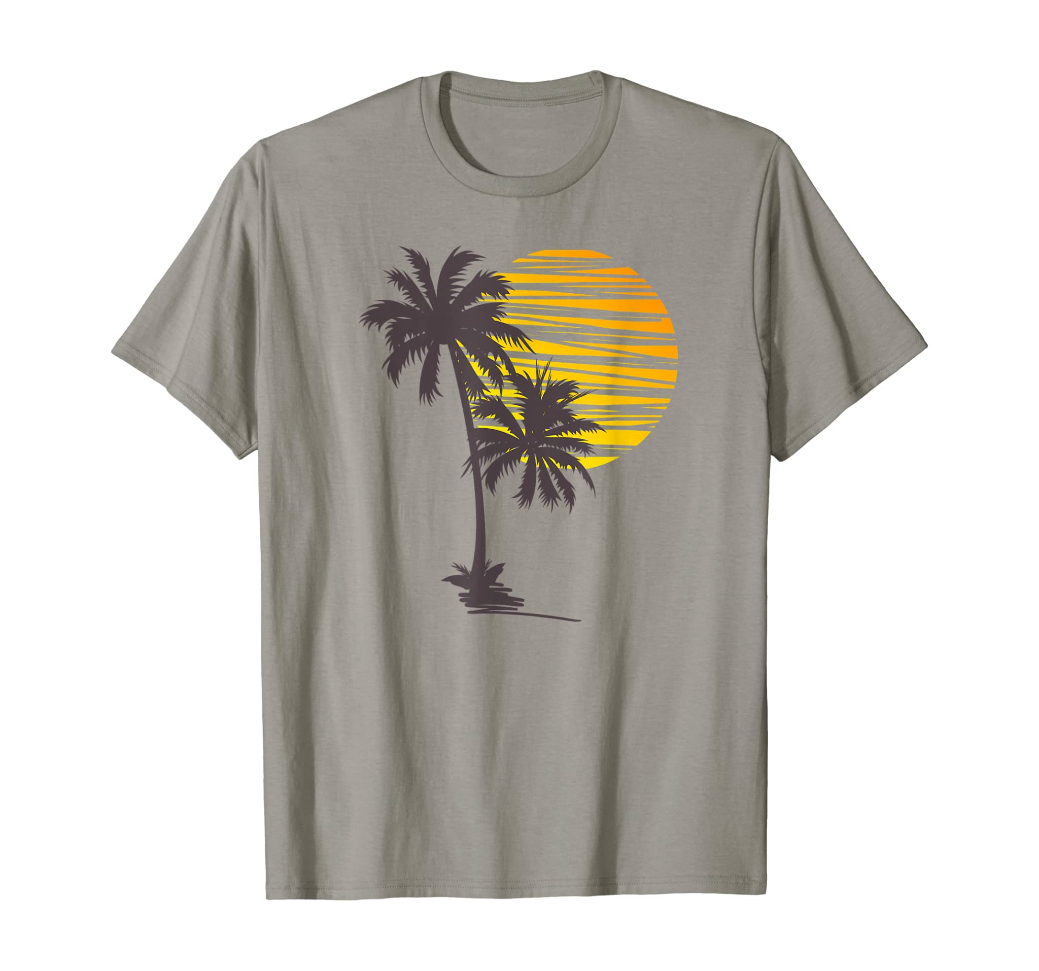 Sunset Beach Palm Tree TShirt Funny Summer Vacation Holiday T-Shirt