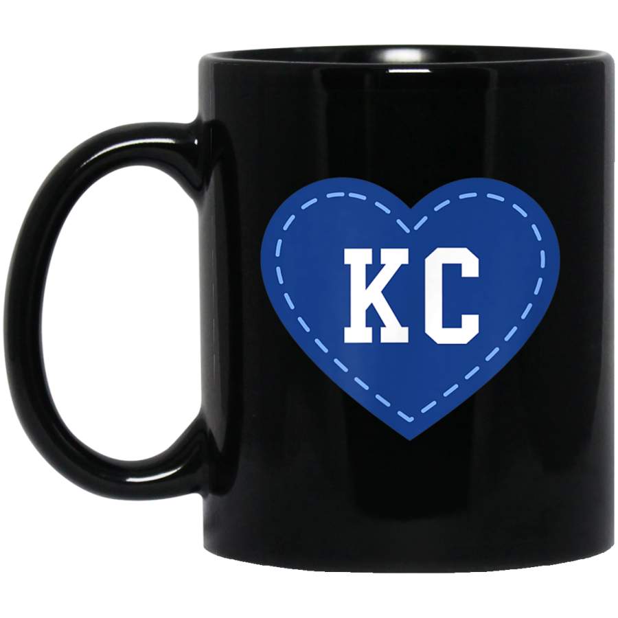 Heart KC Royal Blue Vintage I Hearts Stitch Kansas City Mug