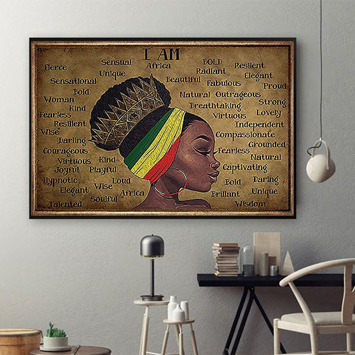 South Africa Poster Unique Brown Skin Poster Prints Black Girl Fashion Black King Living Room Wall Alluring Wall Art Home Decor