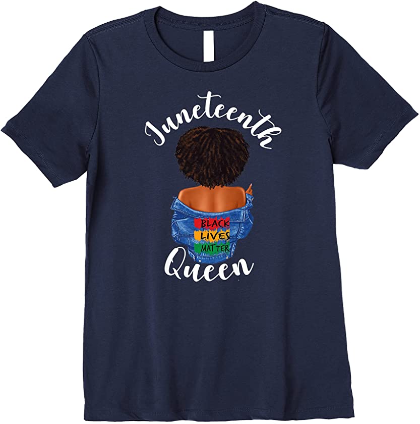 Womens Juneteenth Queen Black GIrl Woman Pride Proud Political Premium T-Shirt