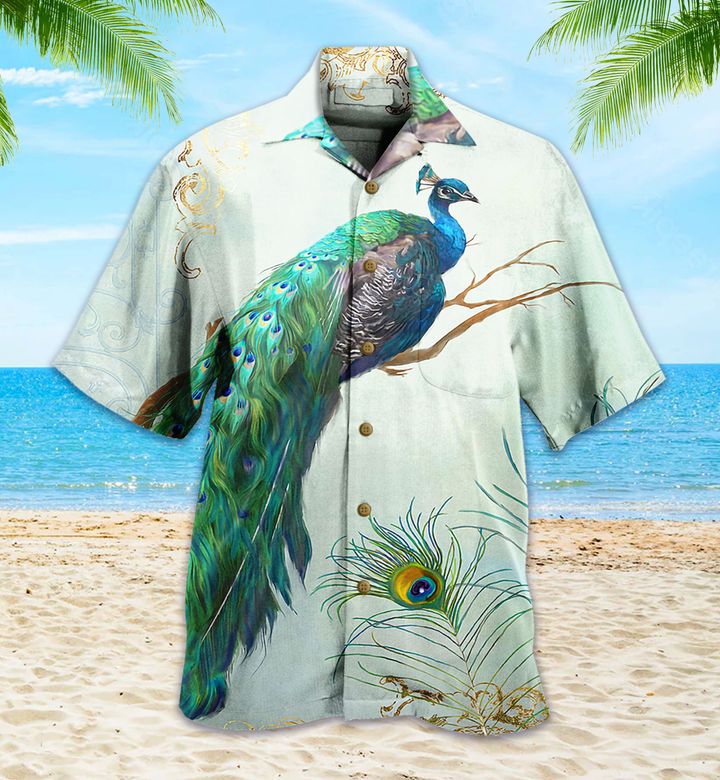 Peacock Tree Green Hawaii Shirt Ha89210