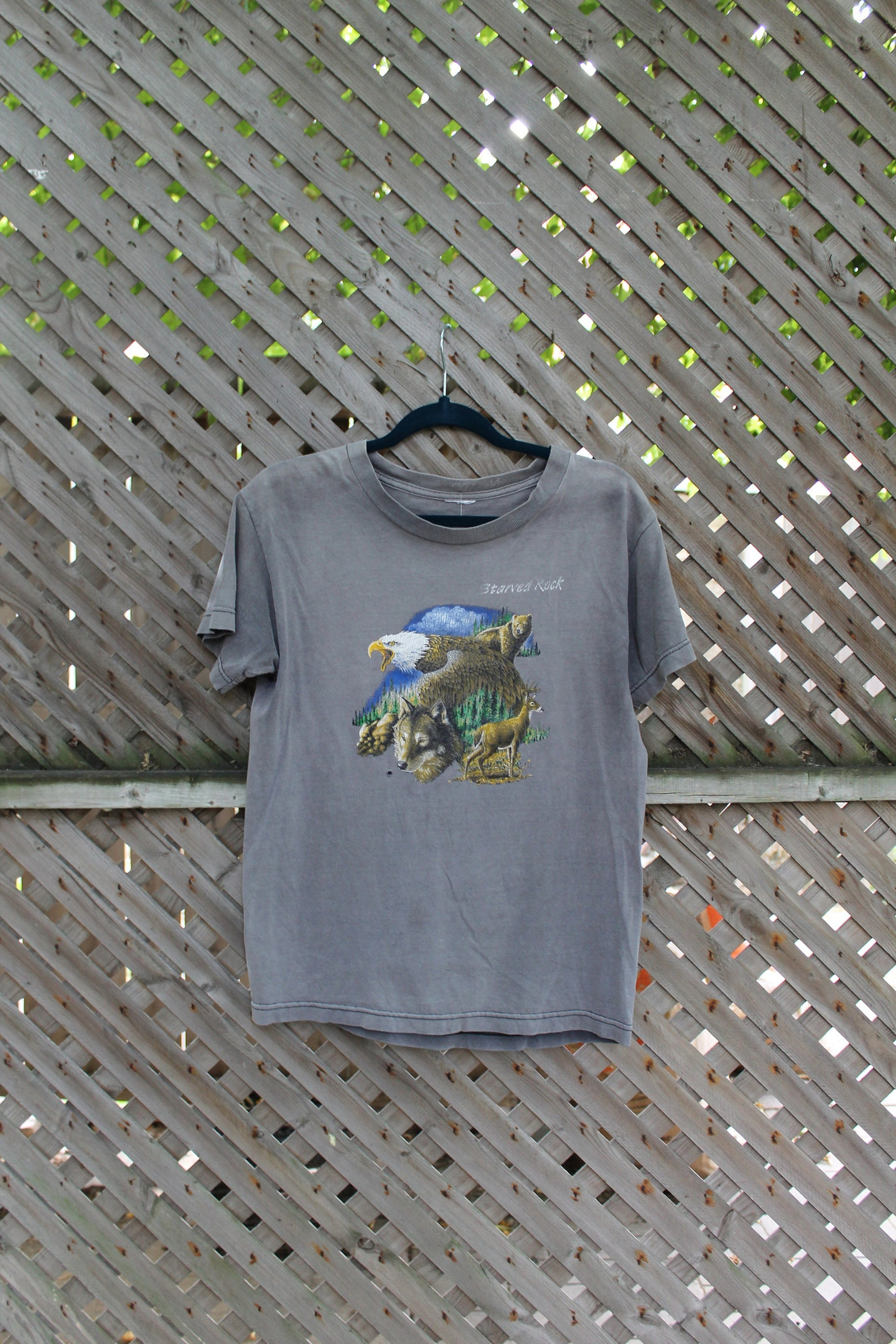 Vintage T Shirt  Animal Outdoor Graphic  Wilderness Tee  Starved Rock