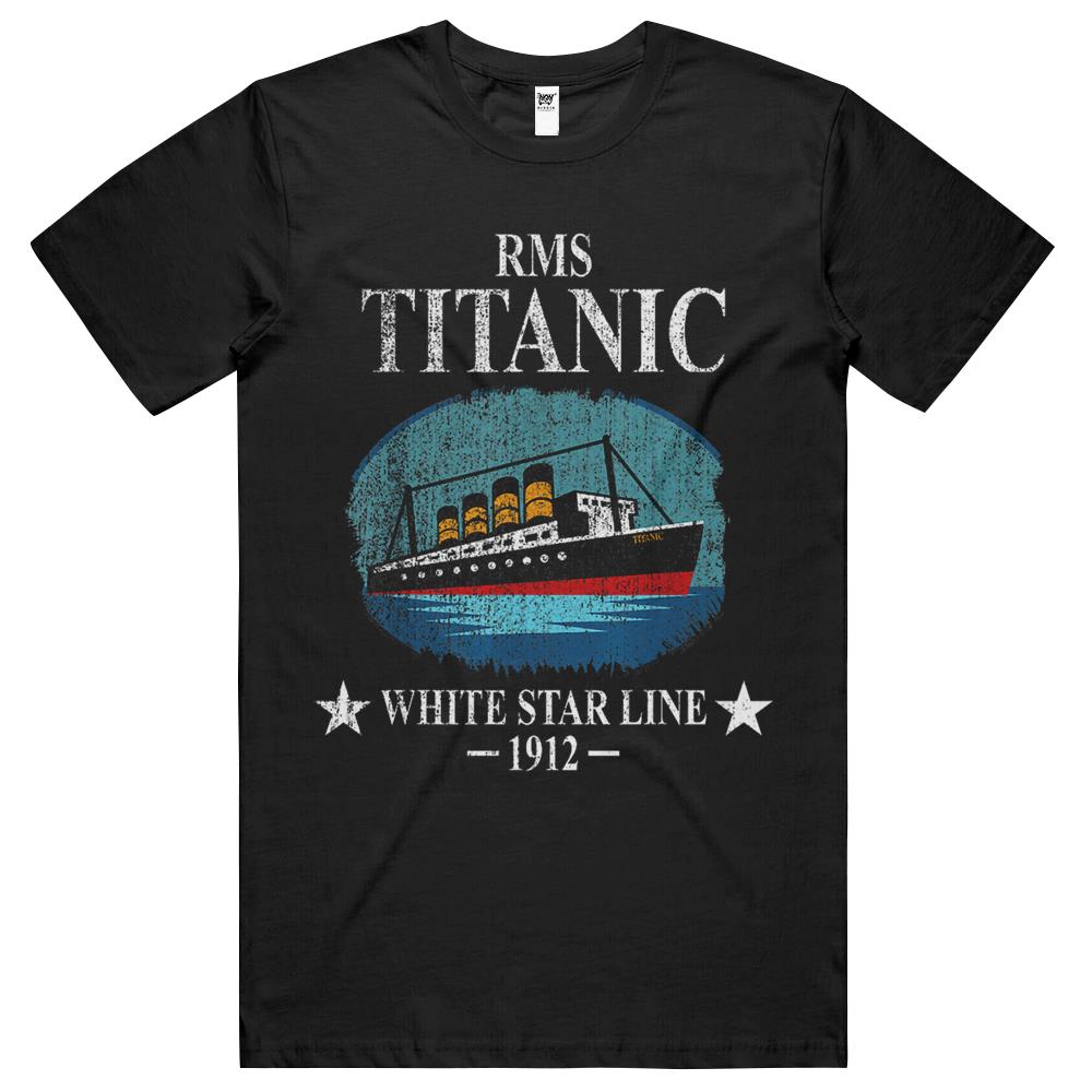 Rms Titanic White Star Line Cruise Ship Retro Vintage T Shirts