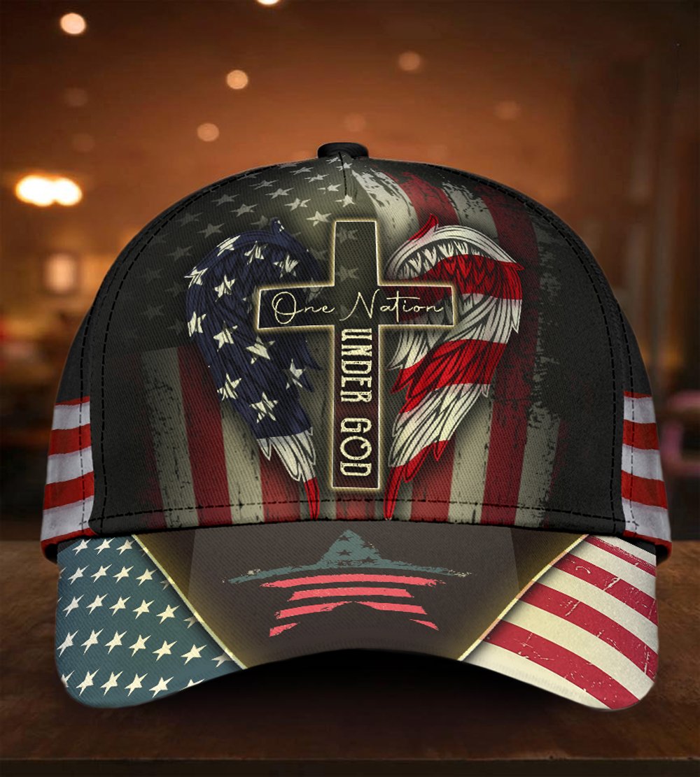 One Nation Under God All Over Print Classic Cap – Wildzill Store