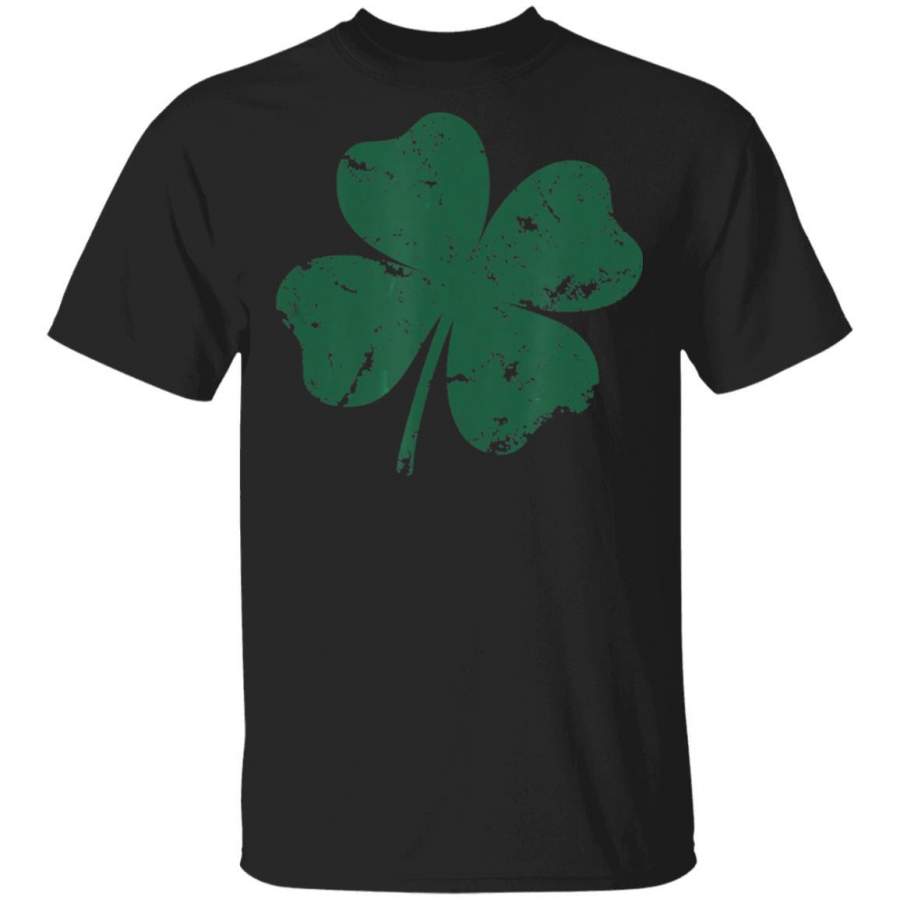 Vintage 4-Leaf Shamrock St. Patrick’s Day T Shirt Saint Paddys Patricks Tshirt Lucky Shirts Drink Green Beer Irish Gifts Funny Tee