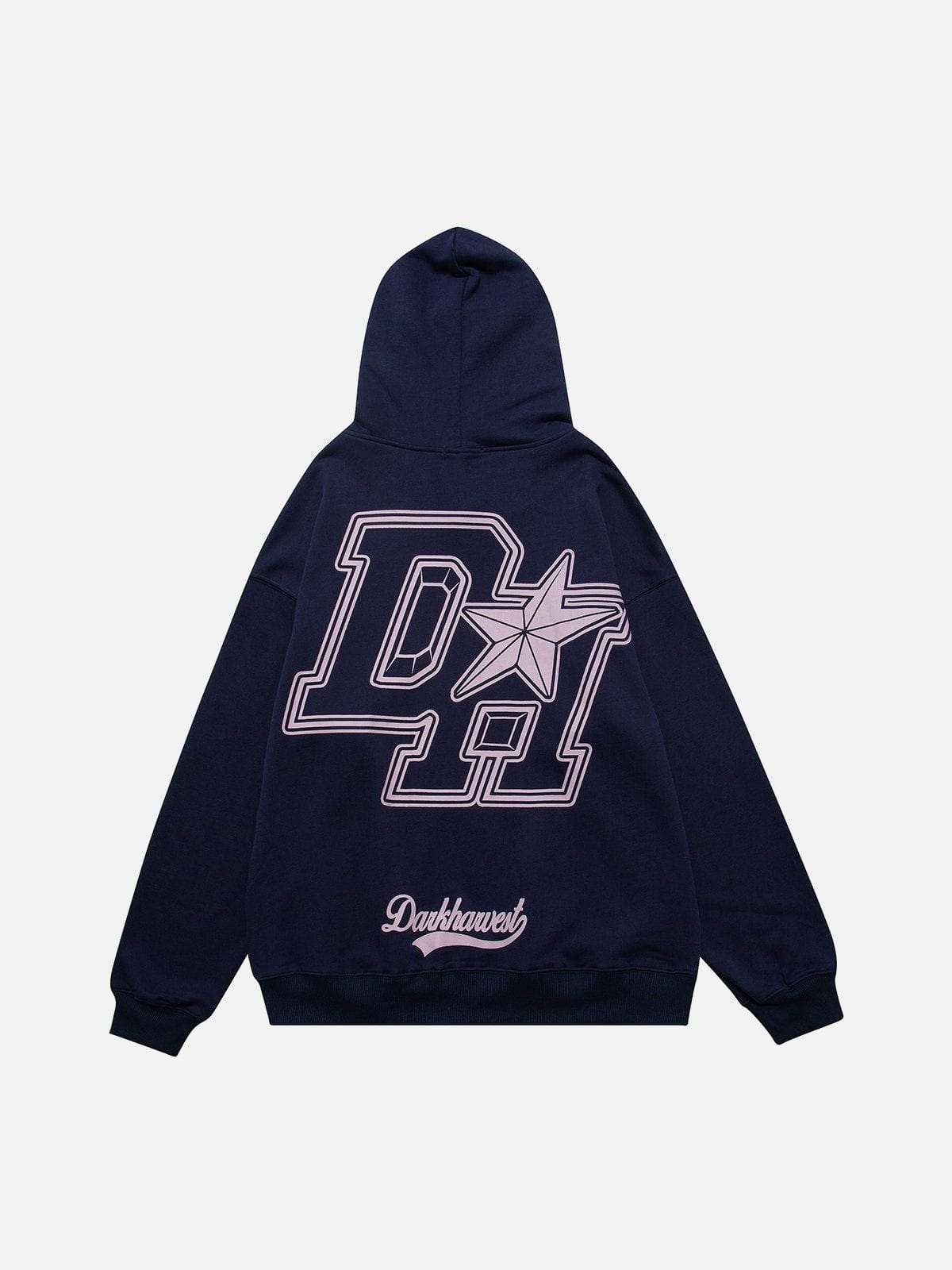 Talishko™ – Vintage “Dh” Print Hoodie