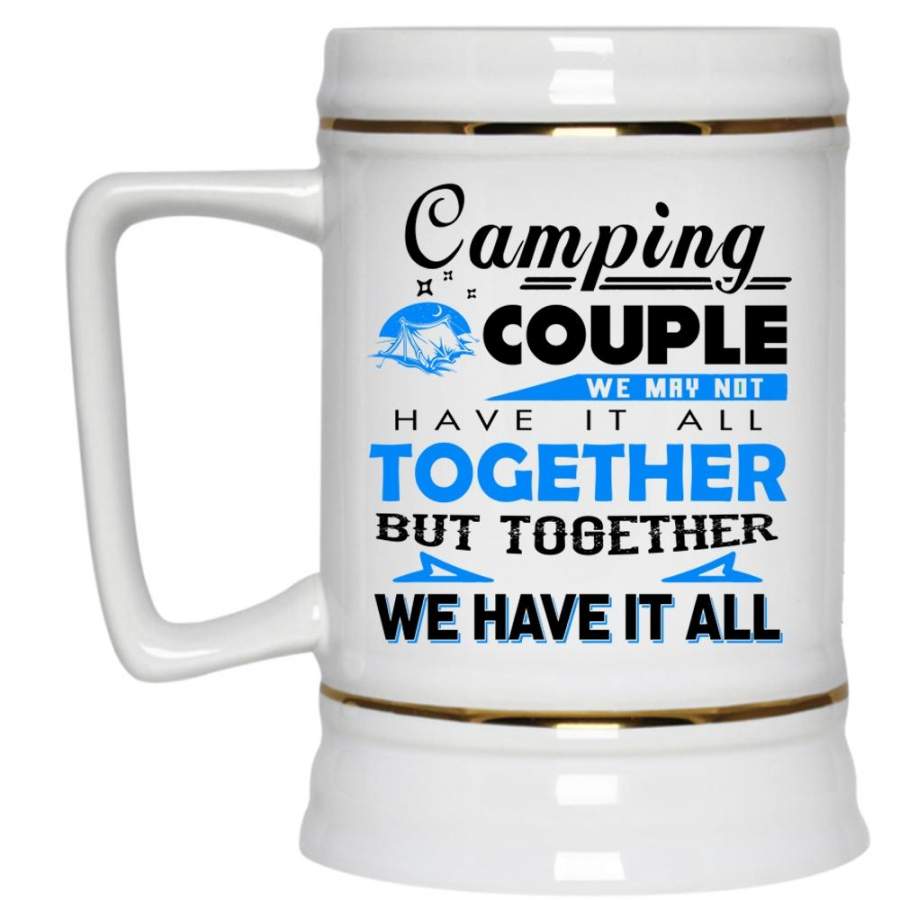 Camping Couple Cup, Funny Gift For Camper Mug (Beer Mug)