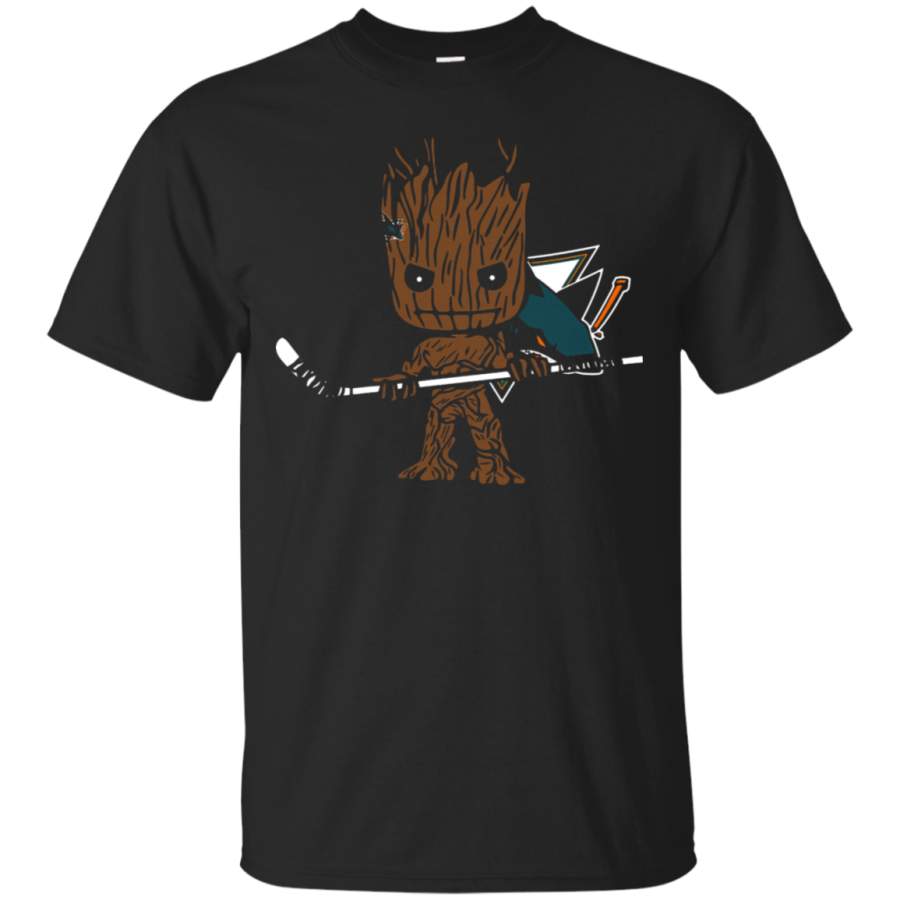 AGR Groot I Am Ice Hockey Player Team San Jose Sharks T-Shirt