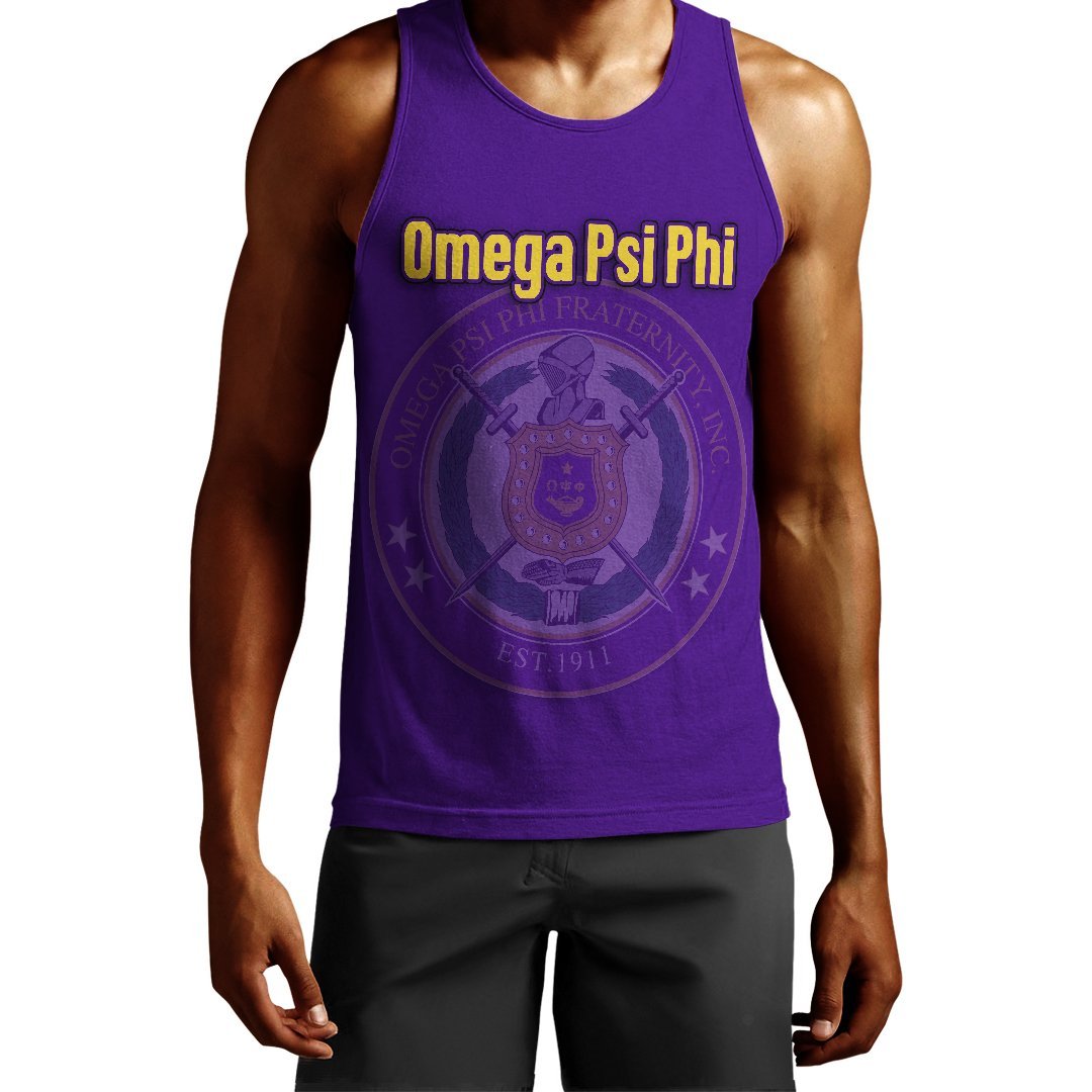 Wonderprint Tank Top Personalized Omega Psi Phi Men Tank Top